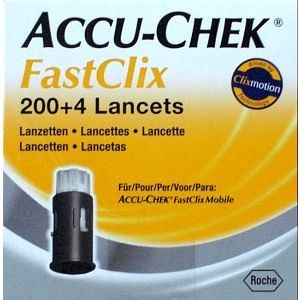 Foto van Roche accu chek fastclix lancetten