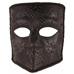 Foto van Zwart bauta masker voor heren - verkleedmaskers