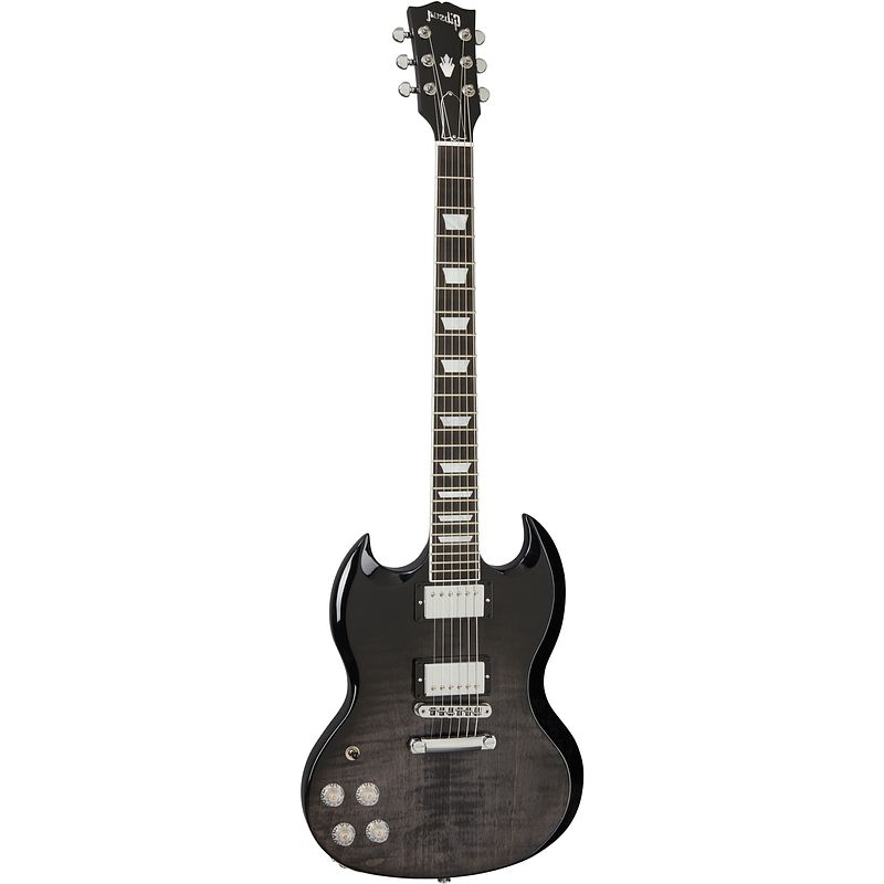 Foto van Gibson modern collection sg modern lh trans black fade linkshandige elektrische gitaar met koffer