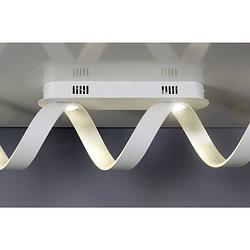 Foto van Eco-light led-helix-pl4 bco led-helix-pl4 bco led-plafondlamp led 20 w wit, zilver