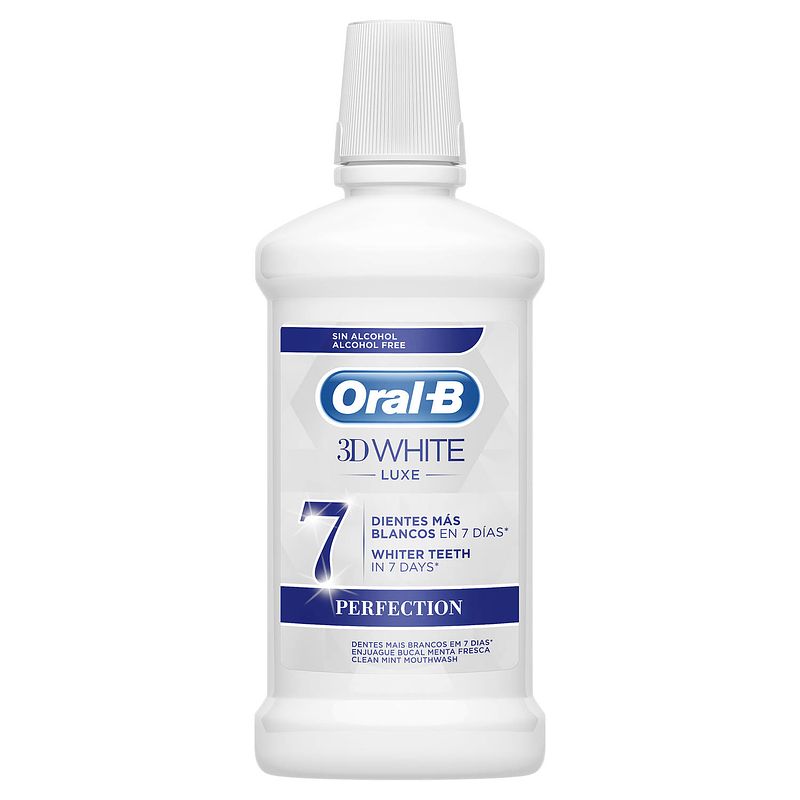 Foto van Oral-b mondwater 3d white luxe perfection - 500 ml