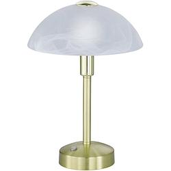 Foto van Led tafellamp - trion dontra - 4w - warm wit 3000k - rond - mat goud - aluminium