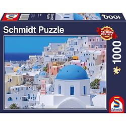 Foto van 999 games legpuzzel santorini & cyclades 37,3 x 27,2 cm 1000 stukjes