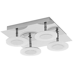 Foto van Ledvance bathroom decorative ceiling and wall with wifi technology 2 4058075573901 led-wandlamp voor badkamer energielabel: f (a - g) 26 w warmwit zilver