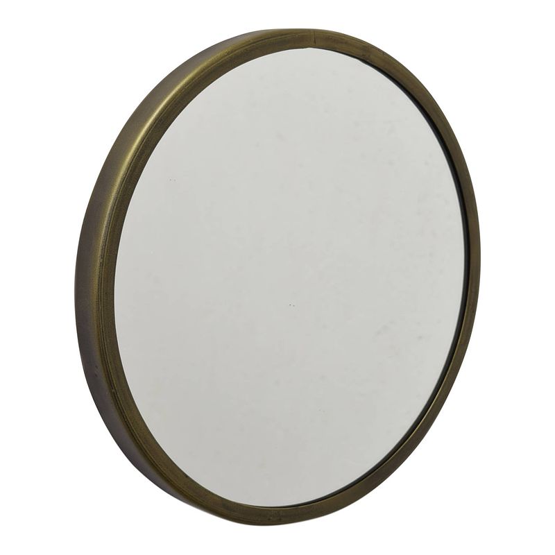 Foto van Loft42 mirror spiegel rond l antiek messing - metaal - ø45