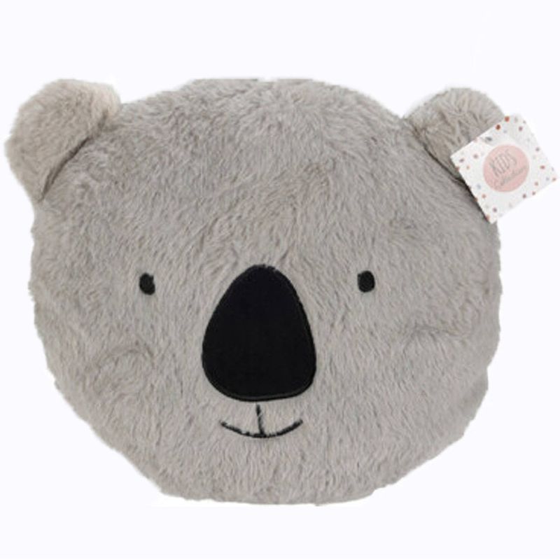 Foto van H&s collection dieren sierkussen kinderkamer - grijze koala - 32 x 27 cm - polyester - sierkussens