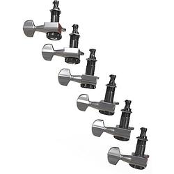 Foto van D'saddario pwat-6r1 auto-trim tuning machines 6 in-line set-up chroom