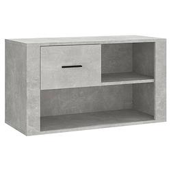 Foto van The living store schoenenkast - betongrijs - 80 x 35 x 45 cm - voldoende opbergruimte