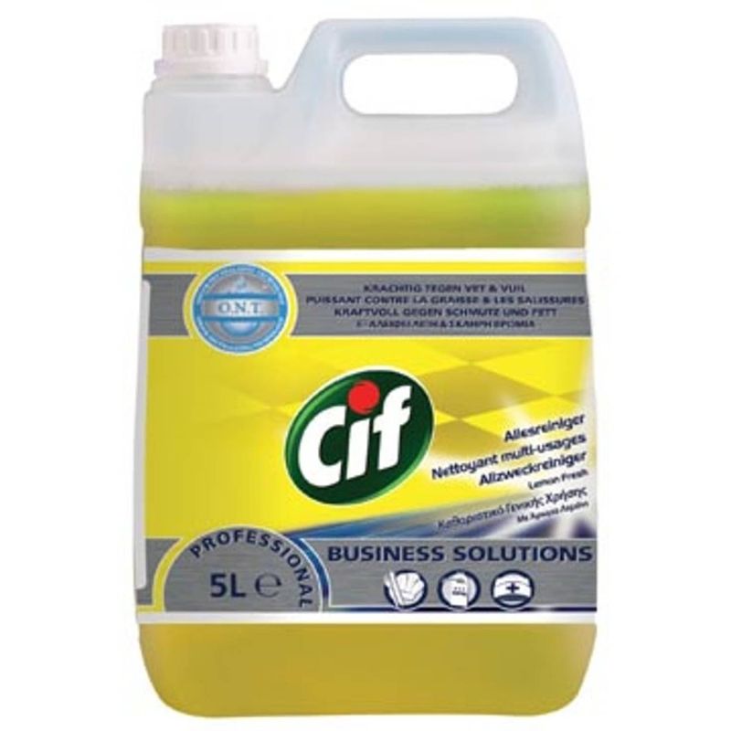 Foto van Cif allesreiniger citroenfris, fles van 5 liter