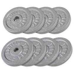 Foto van Gorilla sports halterschijven set - bundel - 30 kg (4 x 5 & 4 x 2,5 kg) -