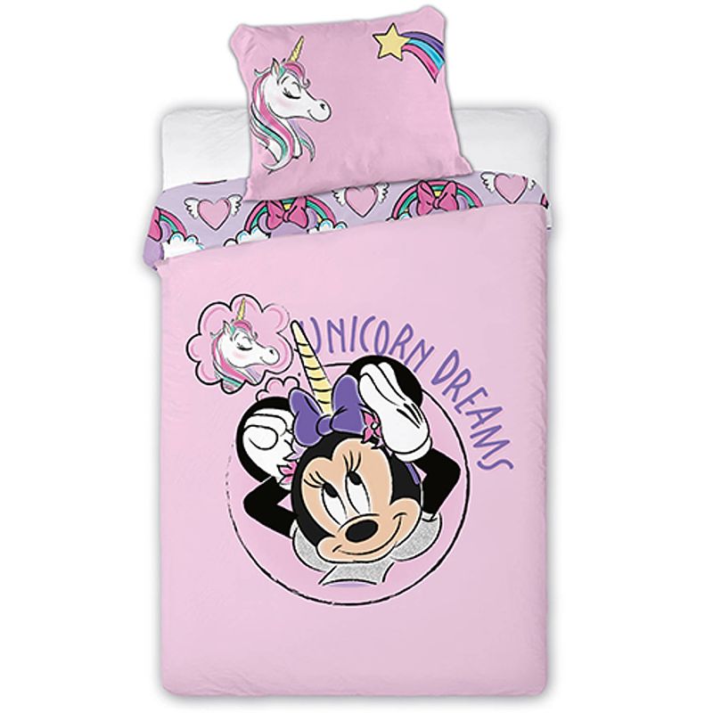 Foto van Disney minnie mouse dekbedovertrek unicorn dreams - eenpersoons - 140 x 200 cm - katoen