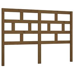 Foto van The living store houten hoofdeinde - classic - 126 x 4 x 100 cm - honingbruin