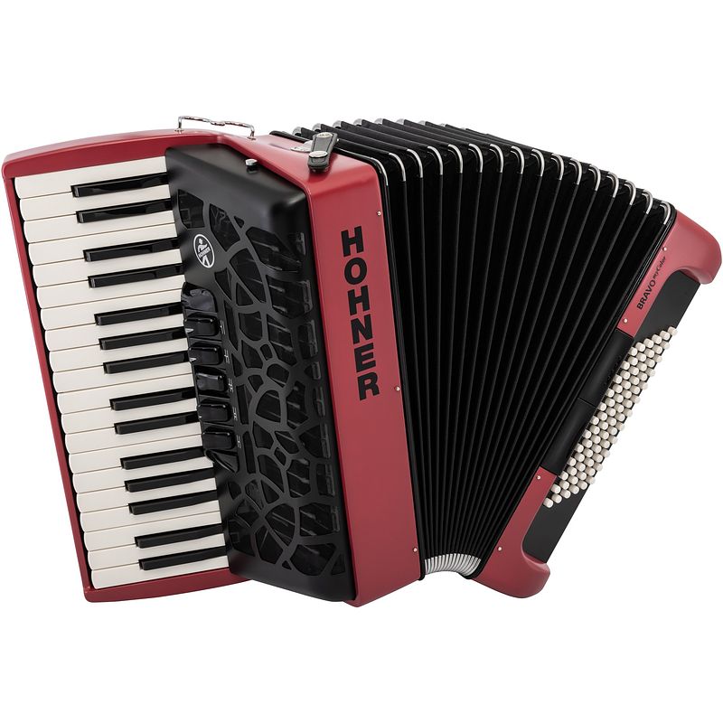 Foto van Hohner bravo iii 72 mycolor silent key sunset accordeon