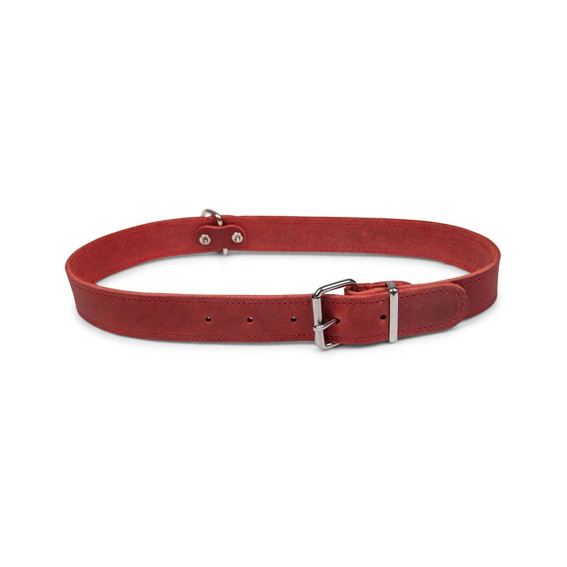 Foto van Dierenbenodigdheden vadigran halsband hond geolied leder rood 70cmx30mm xxl