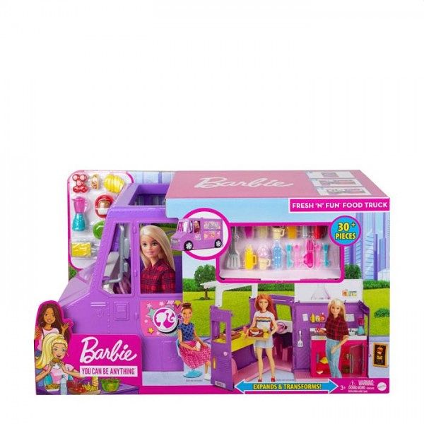 Foto van Barbie speelset fresh 'sn fun foodtruck 38,1 cm paars/roze