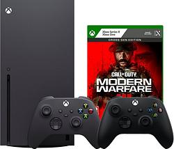 Foto van Xbox series x + call of duty: modern warfare iii + tweede controller zwart