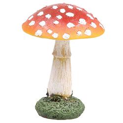 Foto van Tuinbeeld paddenstoel paraplu - 13 cm