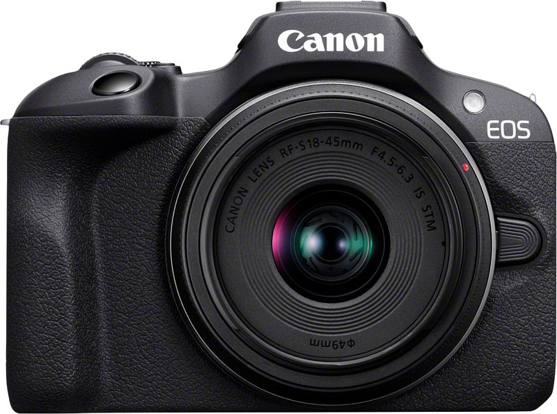 Foto van Canon eos r100 zwart + rf-s 18-45mm + rf-s 55-210mm