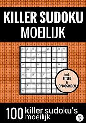 Foto van Sudoku killer - moeilijk - puzzelboek met 100 moeilijke puzzels voor volwassenen en ouderen - sudoku puzzelboeken - paperback (9789464656961)