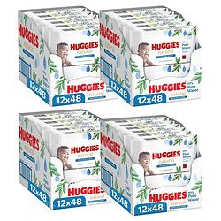 Foto van Huggies - natural - 0% plastic - billendoekjes - 2304 babydoekjes - 48 x 48
