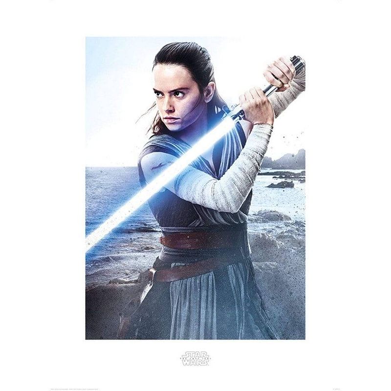 Foto van Pyramid star wars the last jedi rey engage kunstdruk 60x80cm