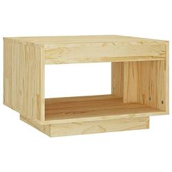 Foto van The living store houten banktafel - salontafel - 50 x 50 x 33.5 cm - opbergschap