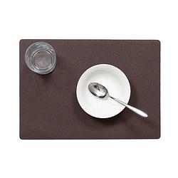 Foto van Stevige luxe tafel placemats plain chocolade bruin 30 x 43 cm - placemats