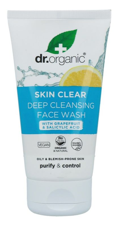 Foto van Dr organic skin clear deep pore face wash 5-in-1