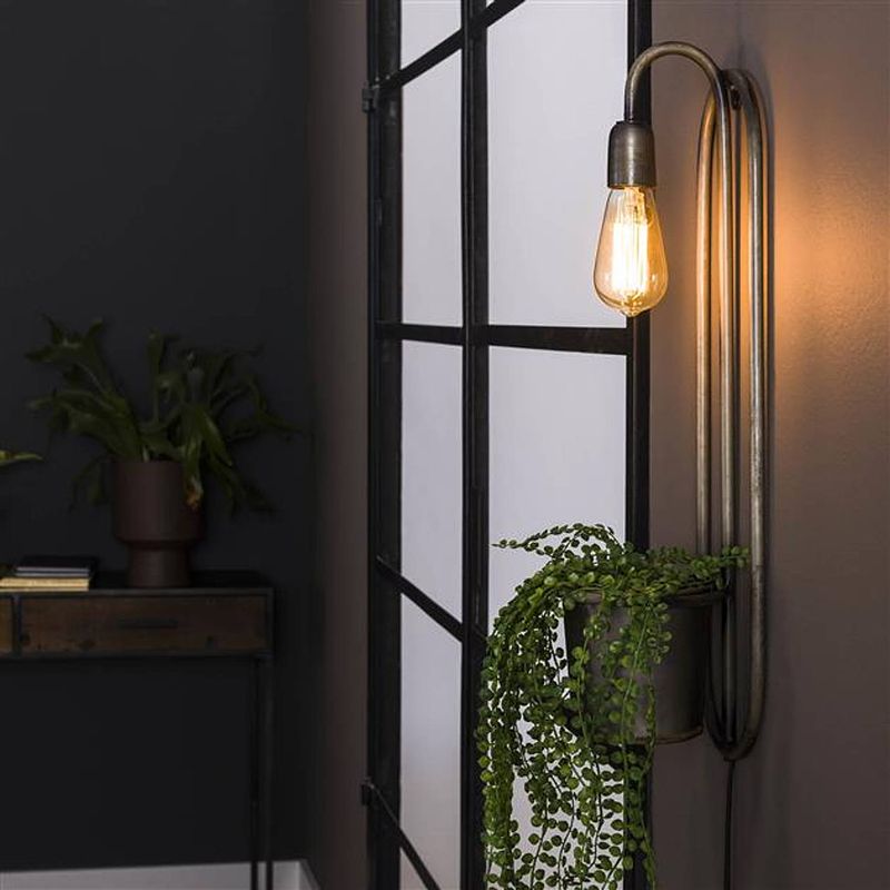 Foto van Hoyz - wandlamp 1l storage - oud zilver - industrieel