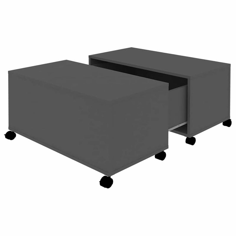 Foto van Vidaxl salontafel 75x75x38 cm spaanplaat grijs