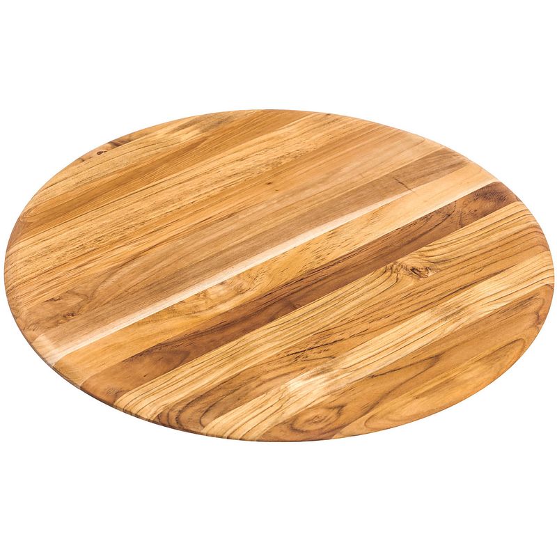 Foto van Teakhaus elegant collection - serveerplank hout rond 46cm