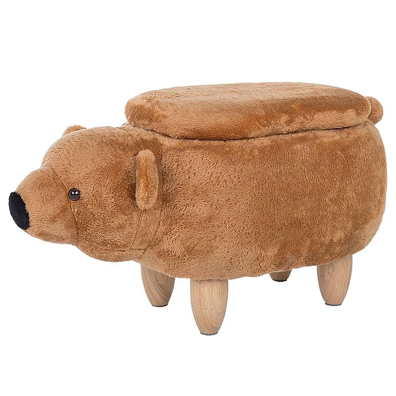 Foto van Beliani bear - hocker-bruin-polyester