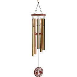 Foto van Meinl tolmc36b meditation chime tree of life bronze windchime met 5 staafjes