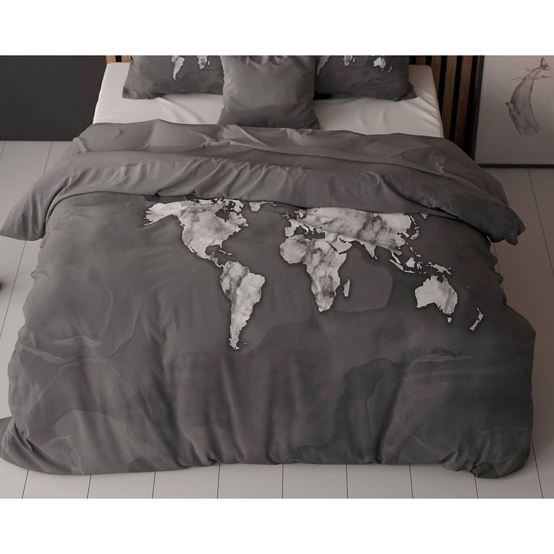 Foto van Dreamhouse bedding dbo dh marble world anthra 140x220