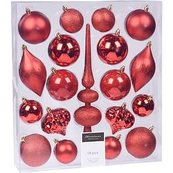 Foto van Kerst hangdeco set 19 stuks rood