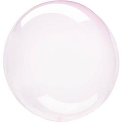 Foto van Anagram folieballon clearz crystal clear 46 cm transparant roze