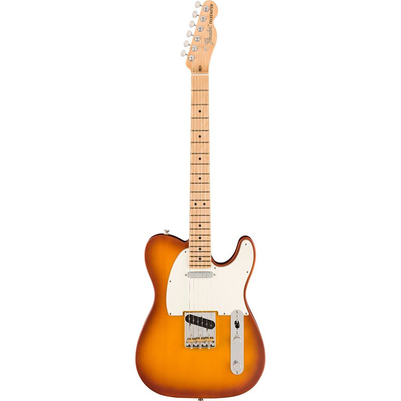 Foto van Fender american performer timber telecaster honey burst elektrische gitaar met deluxe gigbag