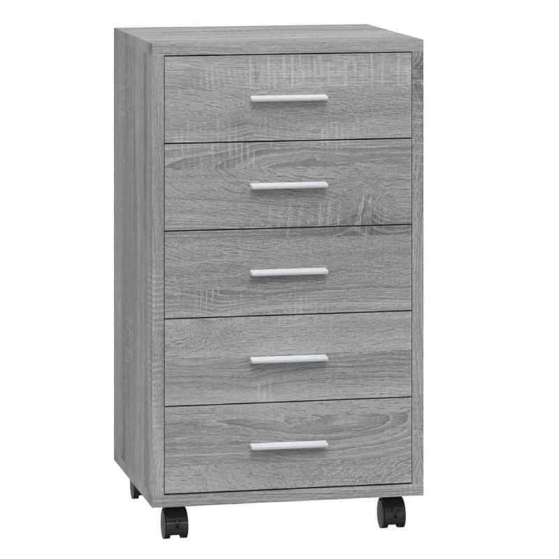 Foto van The living store ladeblok - kast - 33x38x63 cm - grijs sonoma eiken