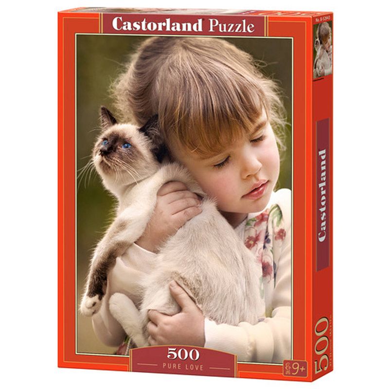 Foto van Castorland legpuzzel pure love 47 cm rood karton 500 stukjes