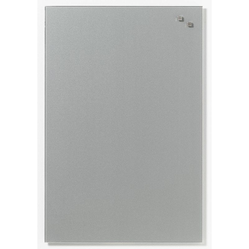 Foto van Naga - magnetisch glasbord - zilver - 40 x 60 cm - geschikt voor whiteboard markers