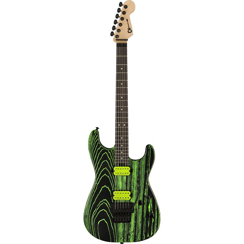 Foto van Charvel pro-mod san dimas style 1 hh fr e ash green glow elektrische gitaar
