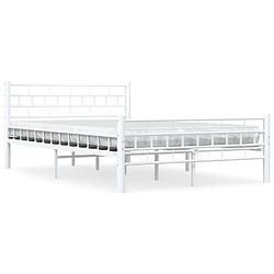 Foto van Vidaxl bedframe metaal wit 120x200 cm