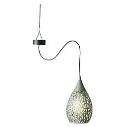 Foto van Groene solar tuinverlichting hanglamp ijzer 21 cm - buitenverlichting