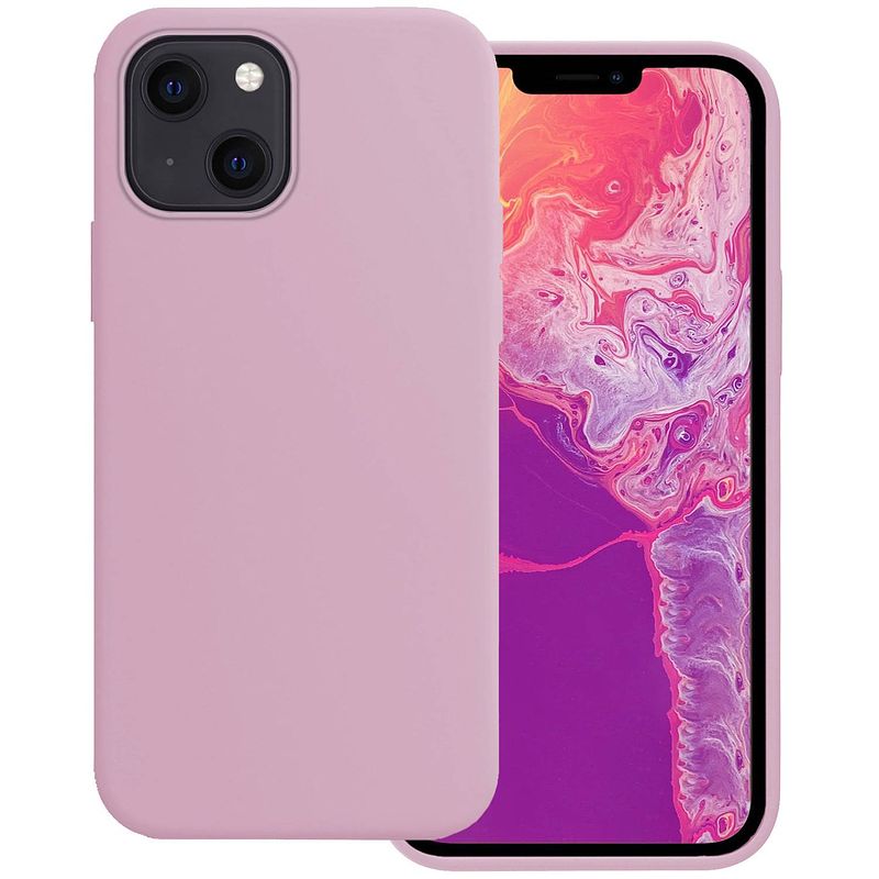 Foto van Basey hoes voor iphone 14 hoesje siliconen back cover case - hoes voor iphone 14 hoes silicone case hoesje - lila