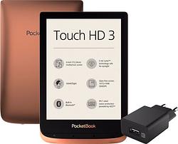 Foto van Pocketbook touch hd 3 + xtrememac oplader met usb a poort 12w zwart