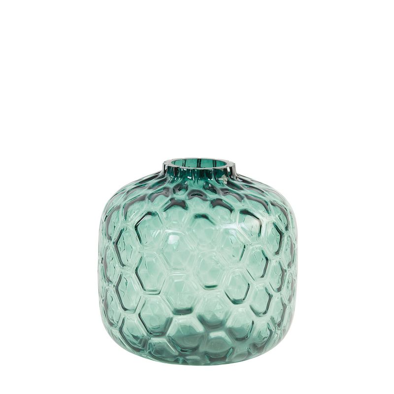 Foto van Light&living vaas ø27,5x25 cm carino glas turquoise