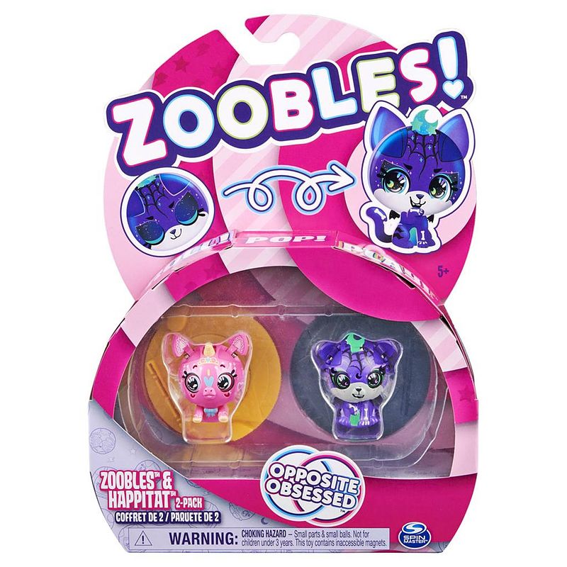 Foto van Zoobles speelset unicorn and tiger junior roze/blauw 6-delig