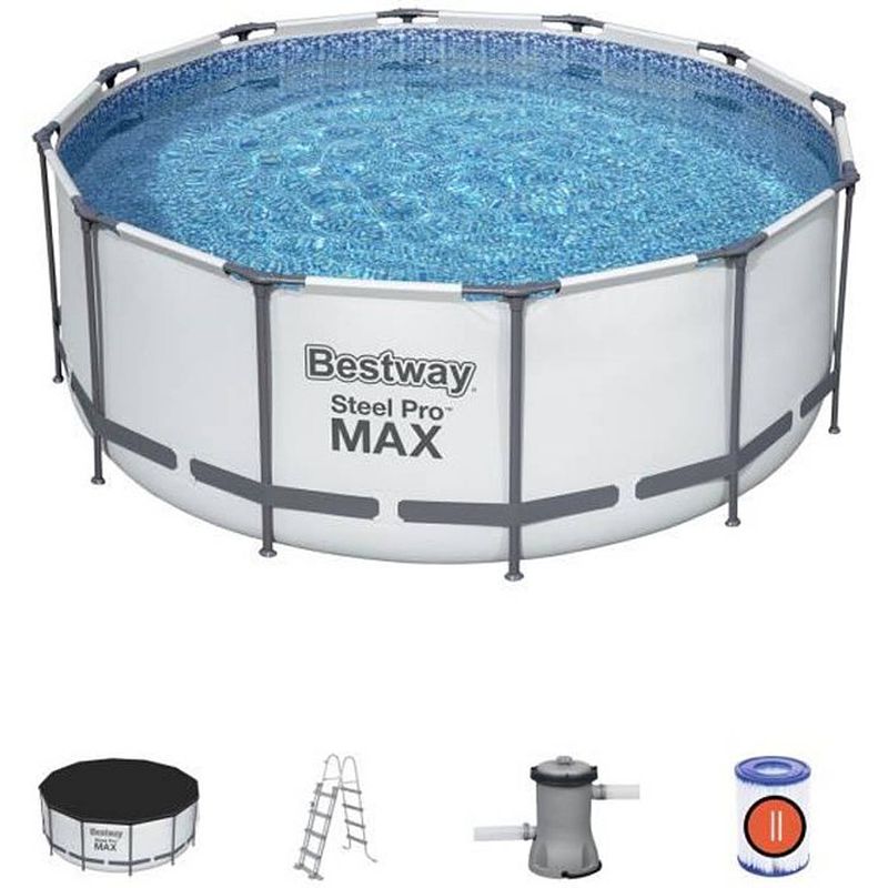 Foto van Bestway steel pro max bovengronds zwembad - 366 x 122 cm