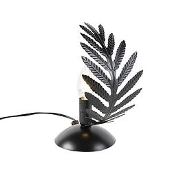 Foto van Ylumen tafellamp palm 1 blad h 24 cm zwart