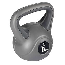Foto van Umbro kettlebell 4kg - instapgewicht vrouw - beginner - kunststof gewicht - grijs